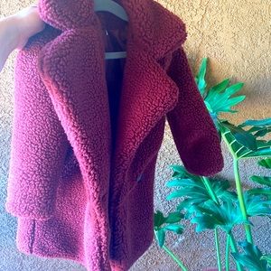 3t fuzzy pea coat girls jacket
